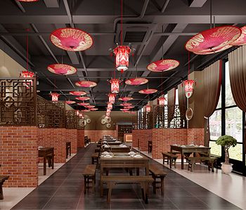 白云區重慶火鍋店裝修設計