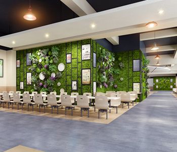 番禺江山藝術學校食堂裝修設計 番禺江山藝術學校食堂裝修設計